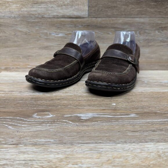 Born Landing Brown Suede/Leather Loafers Women's Size 9 - Picture 1 of 8